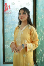 Women In Mustard Glow Embroidered Lawn 2PC Suit - Image 2