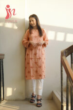 Women In Peach Blossom Embroidered Lawn 2PC Suit - Image 3
