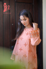 Women In Peach Blossom Embroidered Lawn 2PC Suit - Image 2